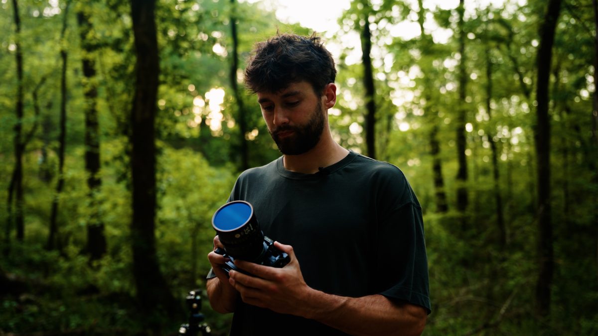Sage Moore holding a cinema camera